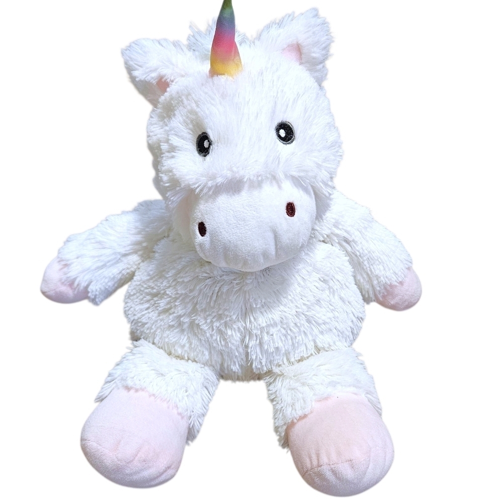 Warmies Microwavable White Unicorn Plush Lavender Stuffed Animal Heat Pad